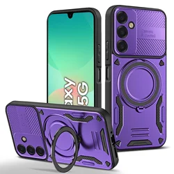 360° Rotate Shockproof Magnetic Stand Phone Case - Ultimate Protection Cover - Galaxy A37 (Purple)