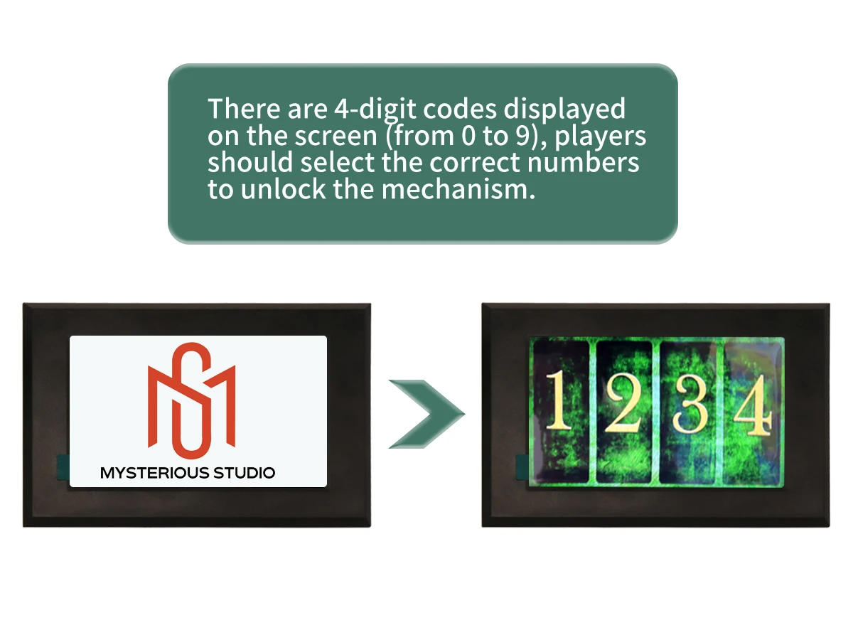 Secret room escape game mechanism props Electronic puzzle superb 1987 GY mysterious Smart screen numeral system number adjust