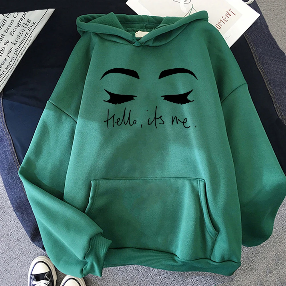 Adele Hoodie Women Harajuku Letter Hello Its Me Eyes Hoodies
