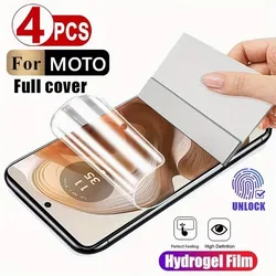 Premium Hydrogel Screen Protector Film, Pack of 4 - Ultimate Clarity and Protection - Hydrogel Film (Edge 60 5G)