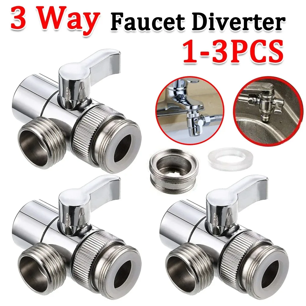 3WaySinkSplitterDiverterValveLeakProofFaucetConnectorSplitter