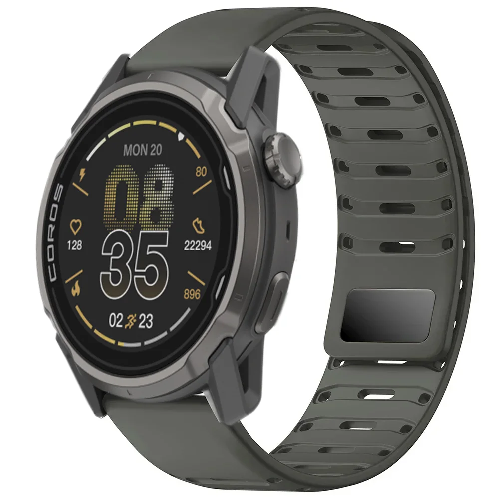 Enhanced Breathable Silicone Strap with Magnetic Buckle - 22mm