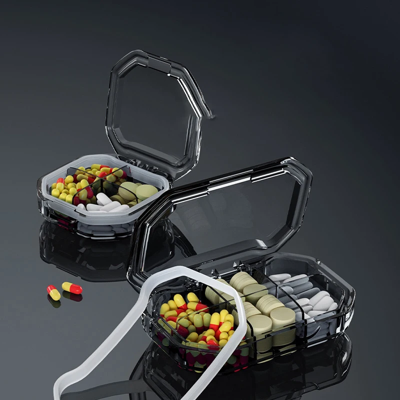 Compact Weekly Pill Organizer with High Capacity - Portable Medicine Storage