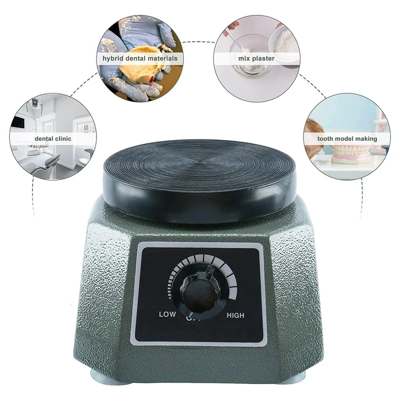 Dental Plaster Vibrator 4'' Small Gypsum Variable Intensity Shaker Dental Lab Equipment Vibration Table for Gypsm Product