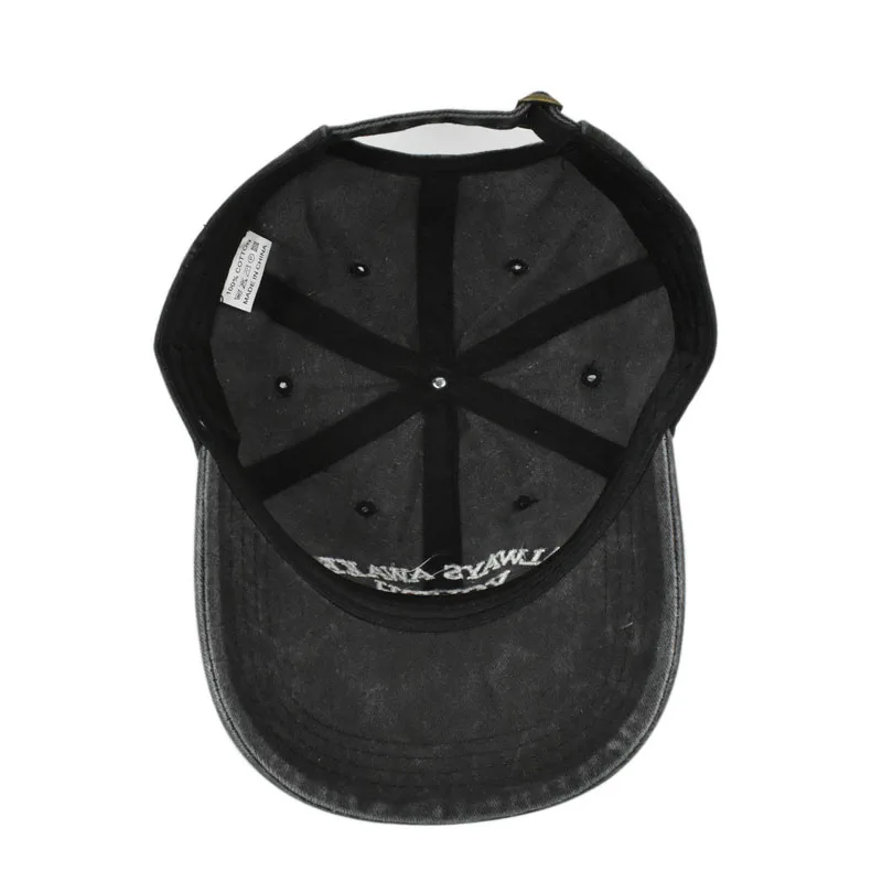 للجنسين قبعات قطنية مغسولة رسالة التطريز خمر قبعة...