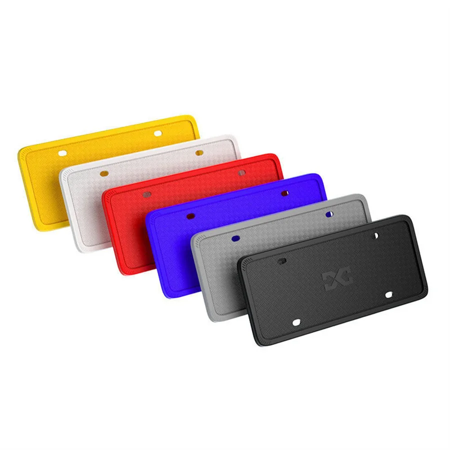 License Plate Frame XCLPF Silicone License Plate Frame Covers 1 Pack Front or Back Car Plate Bracket Holders