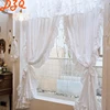 Cotton White Warp Ruffled Curtains for Living Room French Elegant Lace Valance Curtains for Bedroom Wedding Curtains #A340 1