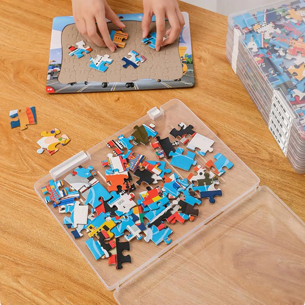 Useful Puzzle Storage Container PP Waterproof Material Puzzle Organizer  With The Cover Transparent Storage Case Holder Storing - AliExpress