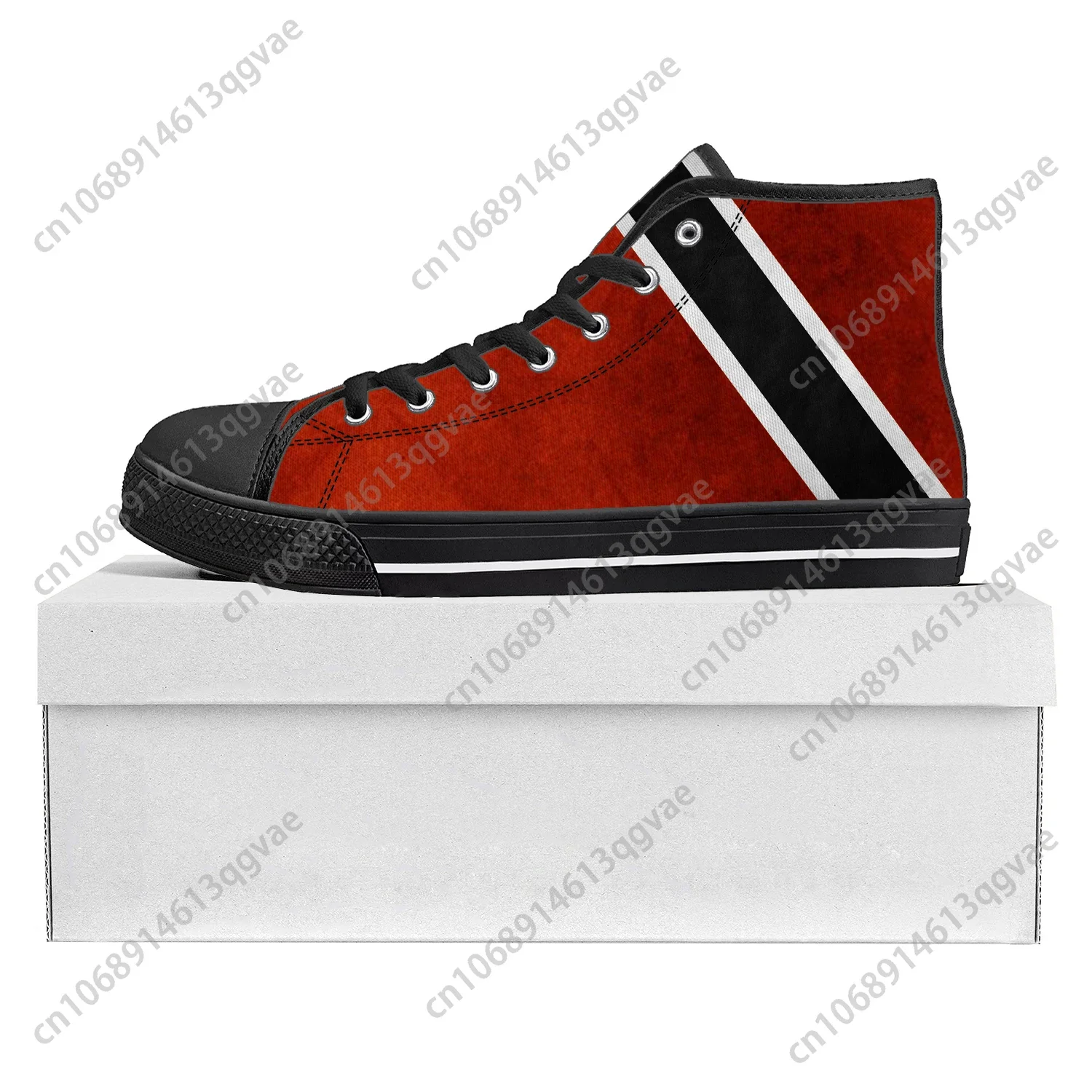 Trinidad and Tobago Flag High Top High Quality Sneakers Mens Womens Teenager Canvas Sneaker Casual Couple Shoes Custom Shoe