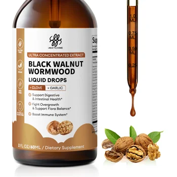Black Walnut Wormwood Clove Liquid Drops – Rapid Gut Cleanse & Digestive Health with Berberine, Alcohol-Free Gut-Friendly 1