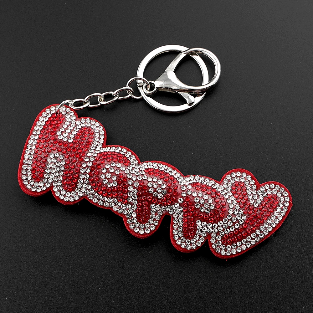 Happy Person Essential Schlüsselanhänger für Damen und Herren, voller Kristall-Strass, für Kinder, Rucksack, Handtasche, Dekoration, bedeutungsvoller Schlüsselanhänger, Schmuck