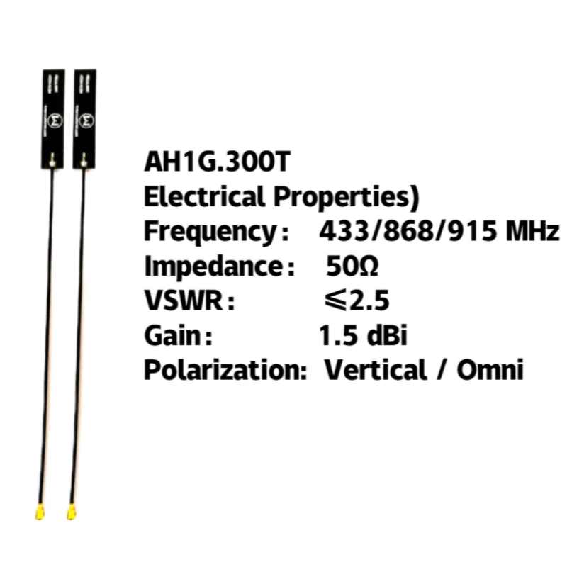 AntennaHome 433MHz Antenna,Telecommunication equipment for ISM 433/868/915MHz system, LoRa / Remote /Transfer AH1G.300T