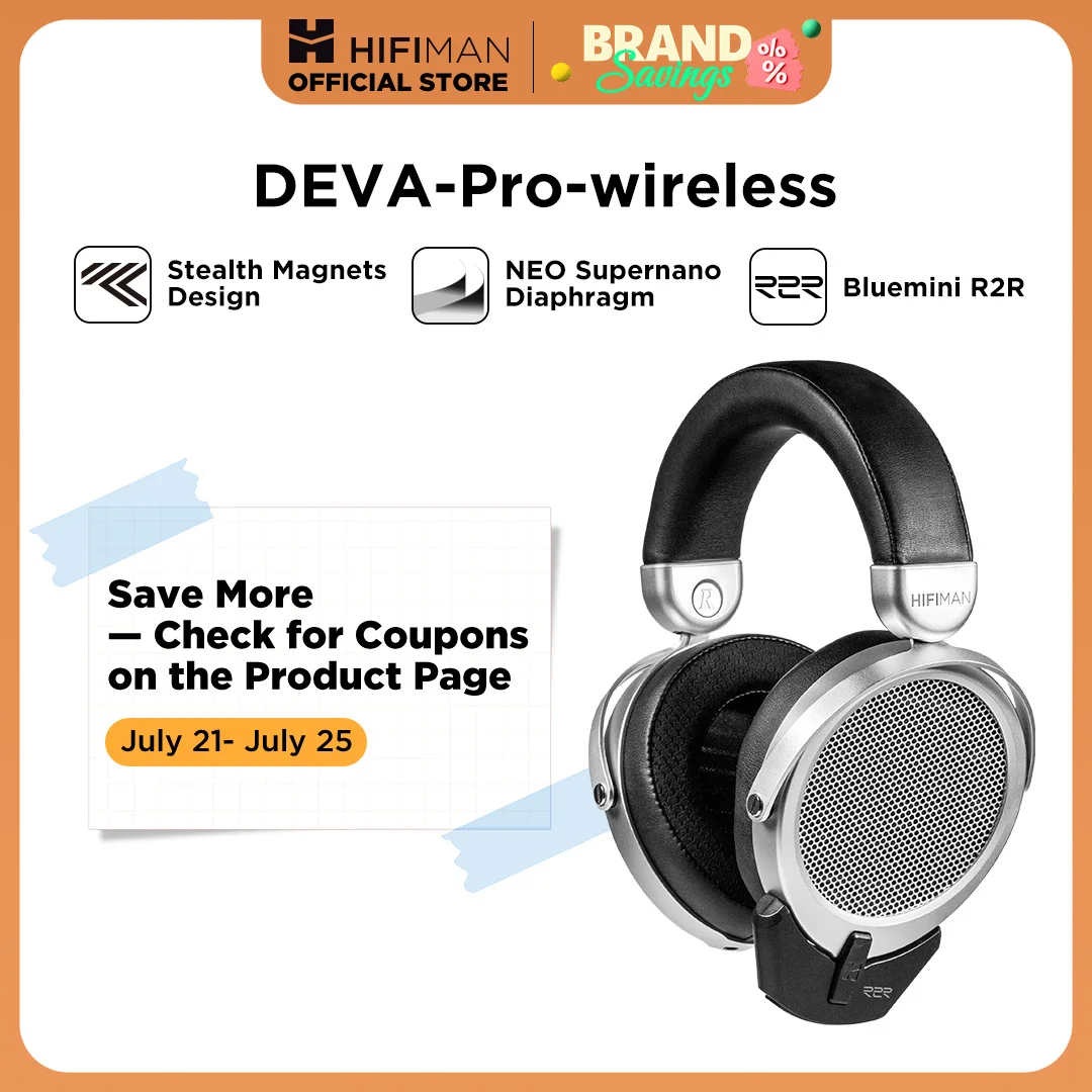 ヘッドホン HIFIMAN Deva Pro + HE-R9 Bluemini R2R HIFIMAN Deva Pro Over-Ear Planar Magnetic Bluetooth