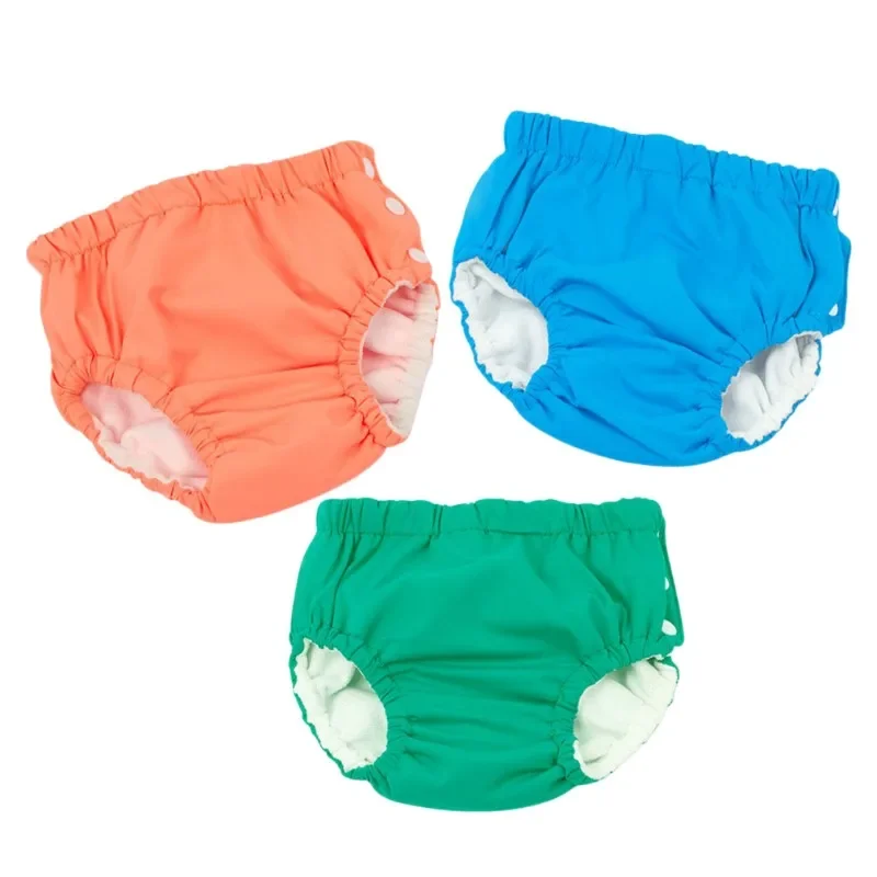 

3PC 3 Layers Swimming Trunks Diapers Water Washed Learning Pants Gauze Diapers Learning Pants for Children