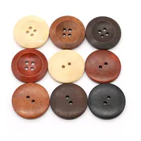 10PCS 2/4 Holes Round Wooden 10-38mm Buttons for Clothing Coat High Quality DIY Decorations Sewing Accessories 5 Colors Optional 1
