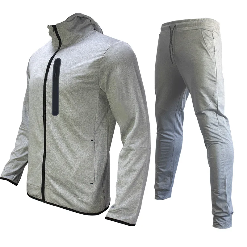 Herren Frühling Herbst Sport Set Casual Hoodie Jacke Hosen 2-teiliger Trainingsanzug Vielseitiges Streetwear Outfit Mode Mann Trainingsanzug – Detail 17