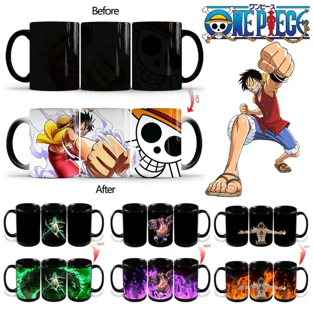 Coffee Mug One Piece Zoro Coffee Mug  One Piece Heat Sensitive Cup - New One  Piece - Aliexpress