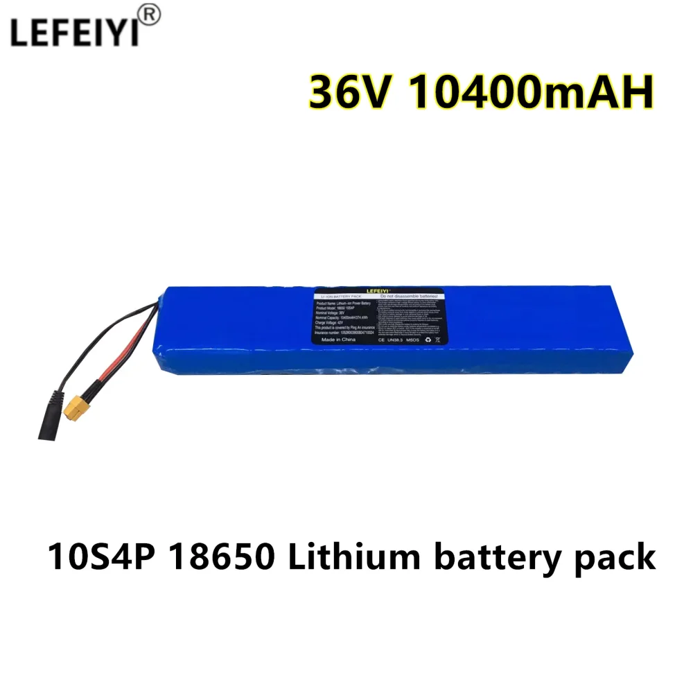 

New 36V 10S4P 10.4Ah 1000W Large Capacity 18650 Lithium Battery Pack with BMS For Electric Bicycle Scooter