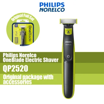 필립스 원블레이드 노렐코 충전식 하이브리드 전기 트리머 및 면도기, QP2520/70