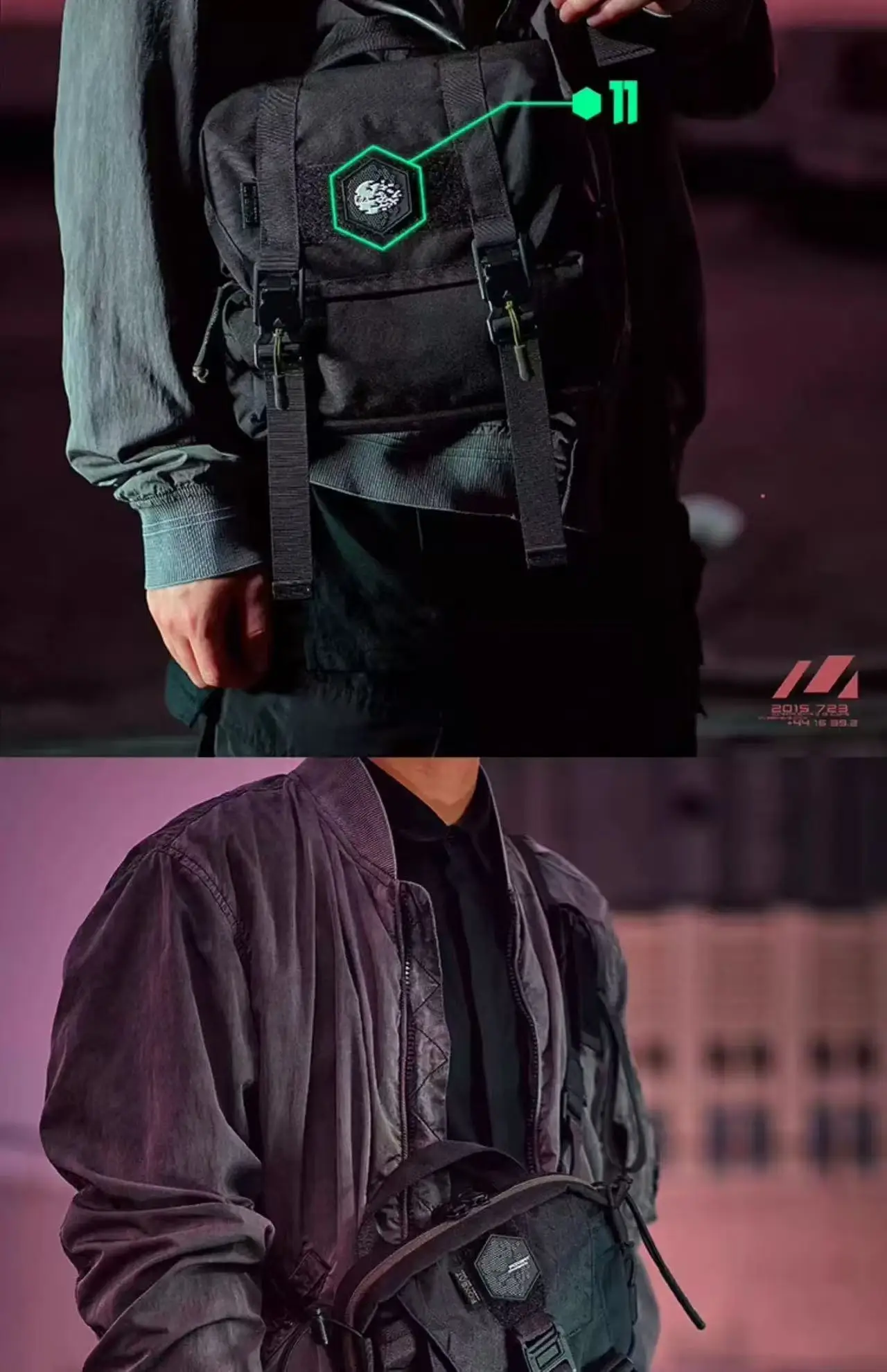 FOXBAT honeycomb luminous function tactics pvc patches pack edc accessories
