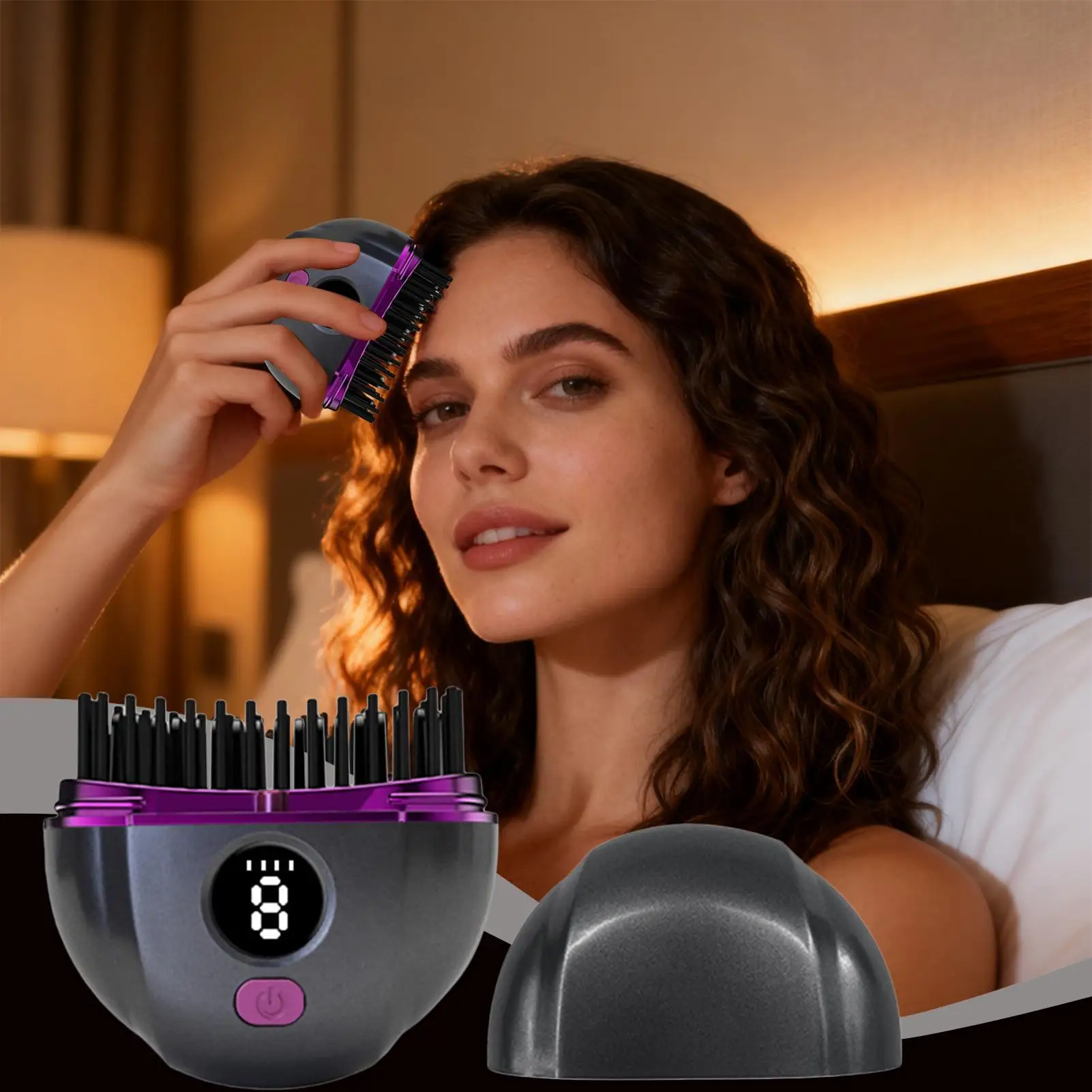 Small Flat Iron Rechargeable Cordless 3 Heat Settings Tiny Flat Iron Hair Straightener Comb for Women Girls Short Curly Bangs