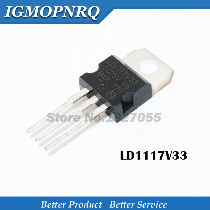 10PCS LD1117V33 TO-220 LD1117 3.3 LD1117AV33 TO220 Voltage regulator 3 ...