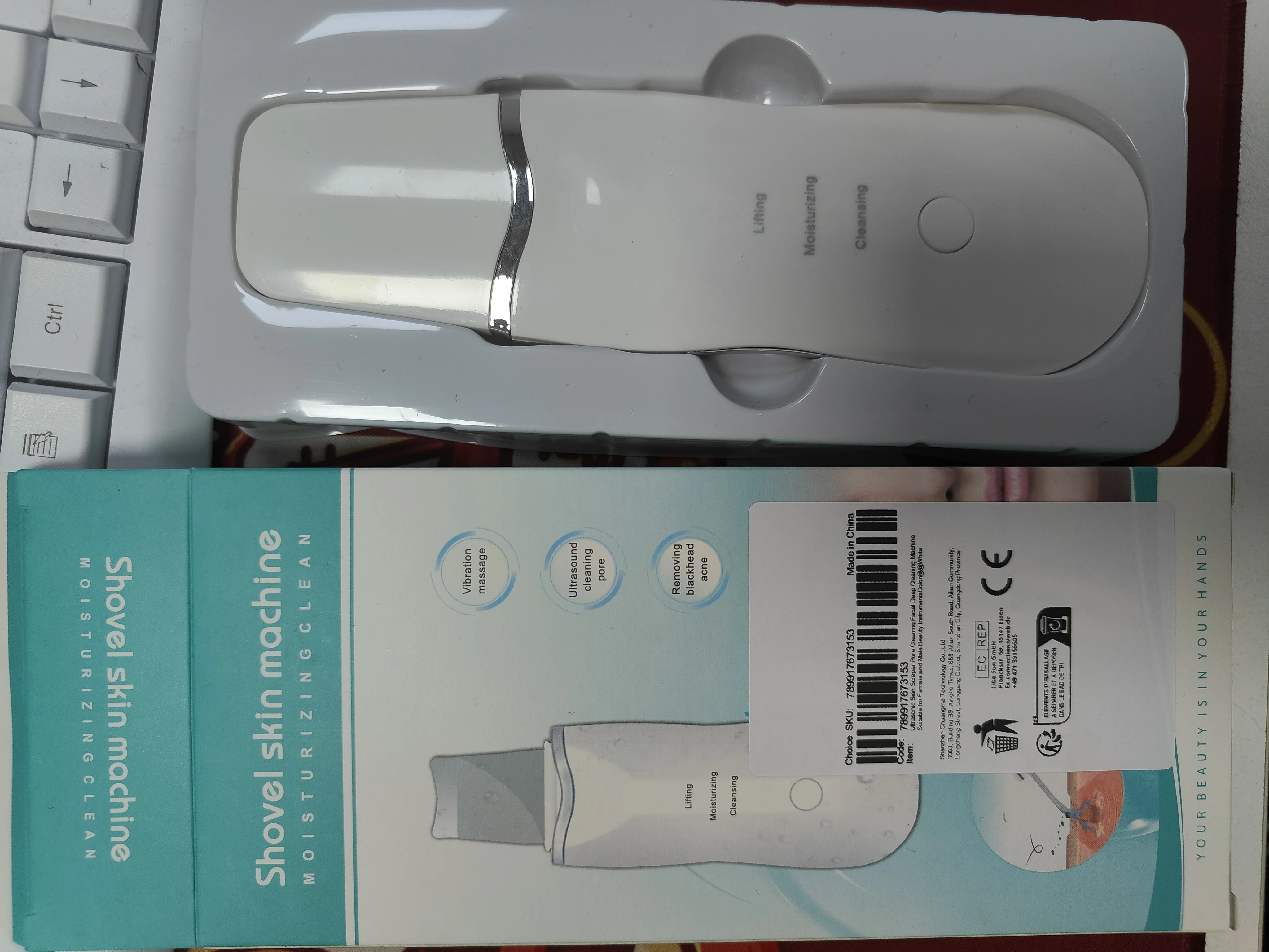 Facial Scrubber Skin Scrubber Deep Vibrate Facial Cleaner Shovel Spatula Not Ultrasonic Face Scrubber Peeling Blackhead Remover Facial Massager