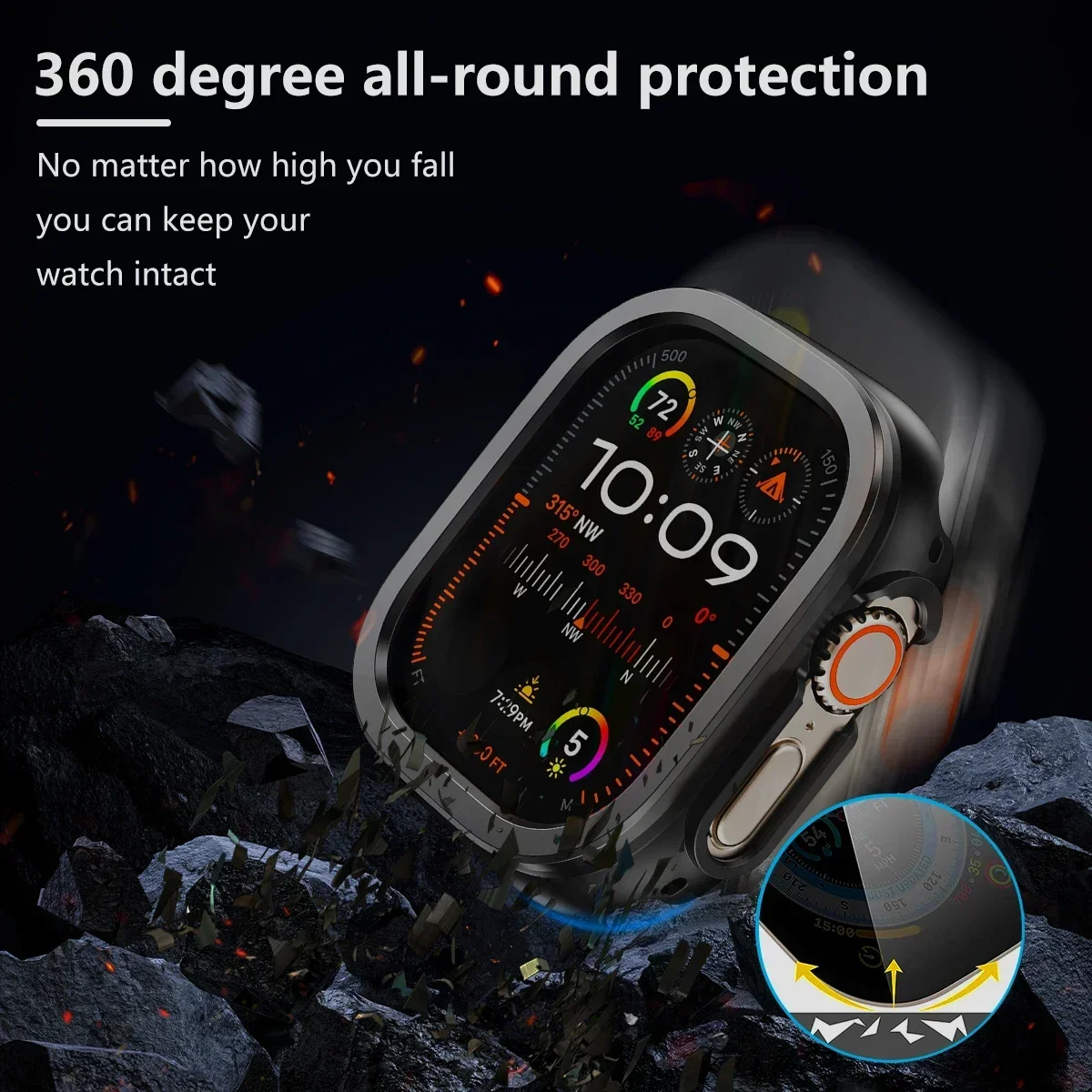 Premium Aluminum Alloy + TPU Protective Bumper Case