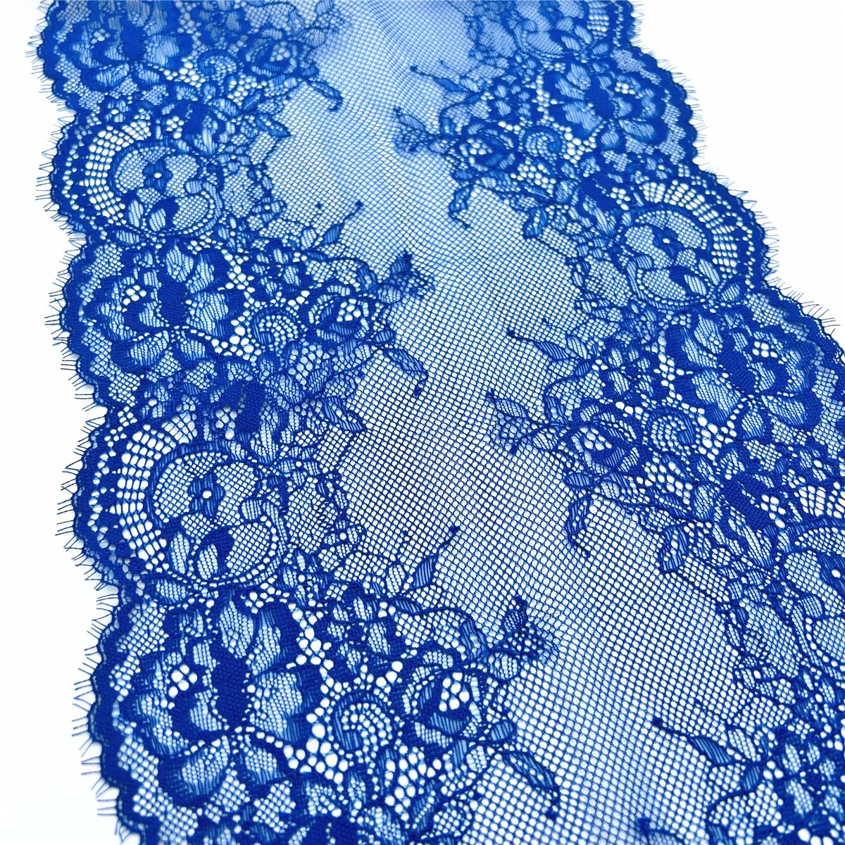 3y/lot Width 22cm Dark Blue Elastic Stretch Lace Trim 3