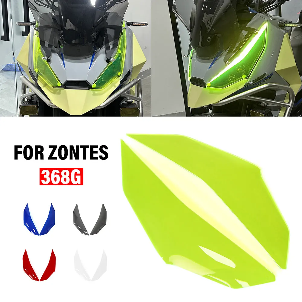 Headlight Cover Protection For ZONTES 368G 368 G Motorcycle Accessories Acrylic Headlight Guard Head Light Lens Cover Protector 1