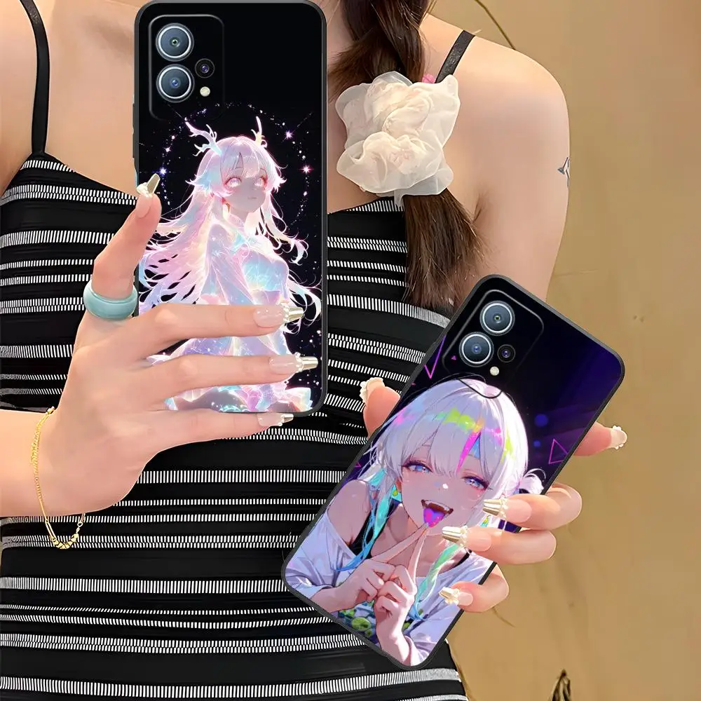 Kawaii Pink Anime Girl Phone Case for Huawei P60 P50 P40 P30 P20 P10 P9 ...