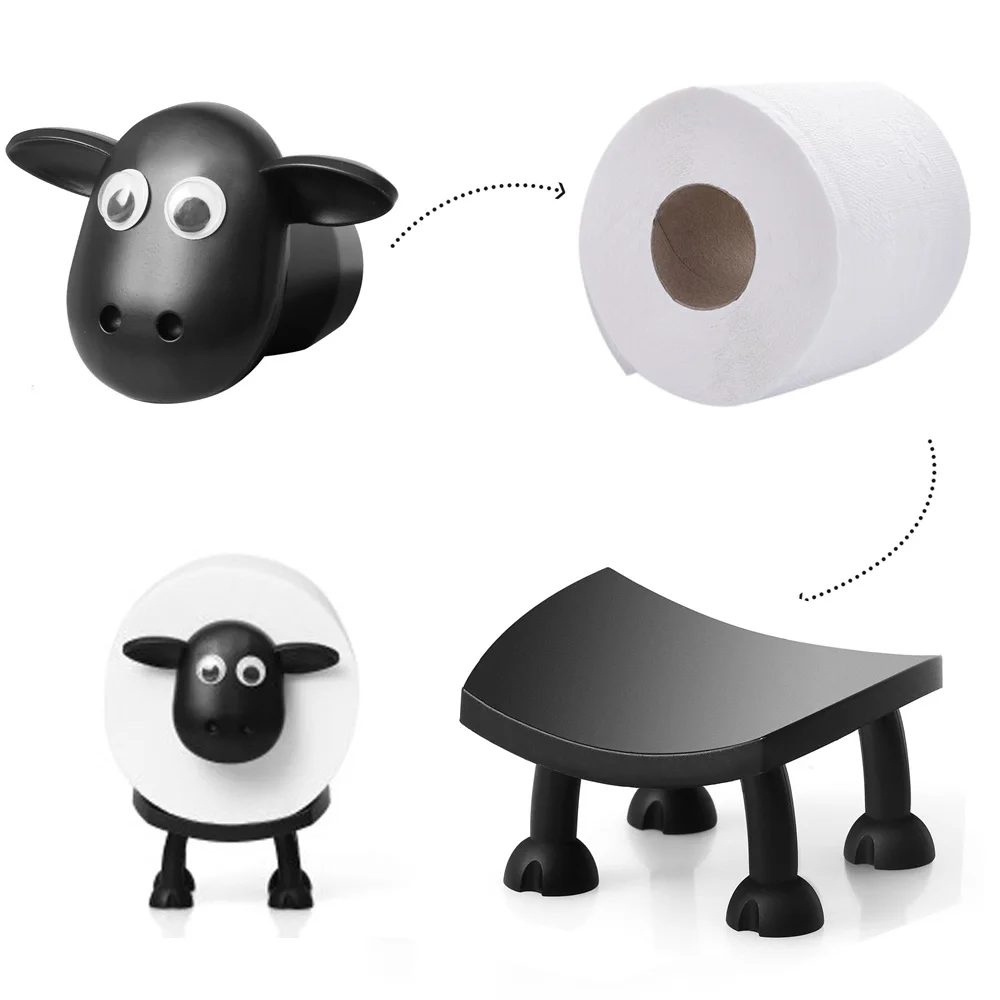 Toilet Paper Holder Sheep Resin