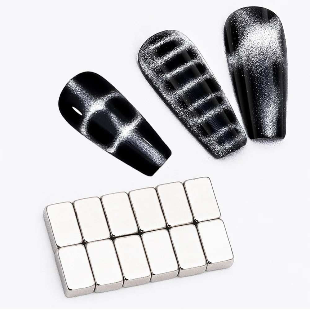 Crocodile Pattern Nail Magnet Nail Cat Eye Strong Effect Magnet Wave Geometric UV Attraction Magnets Set Manicure DIY Tool