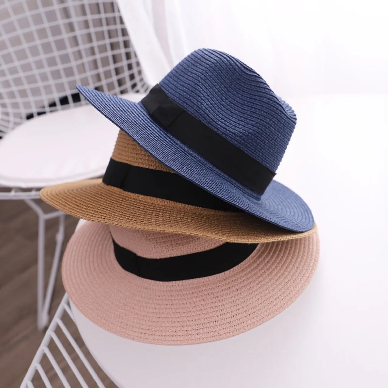 Wide Brim Summer Hat Embroidery Custom 