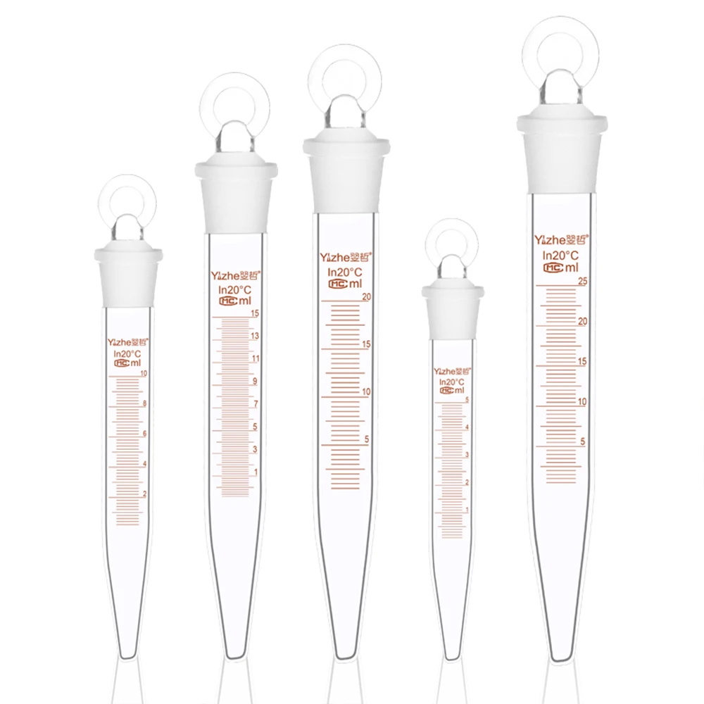 

10pcs/lot Graduated V-shape bottom glass Graduated centrifuge tube 5ml 10ml 15ml 20ml 25ml with Grinding mouth