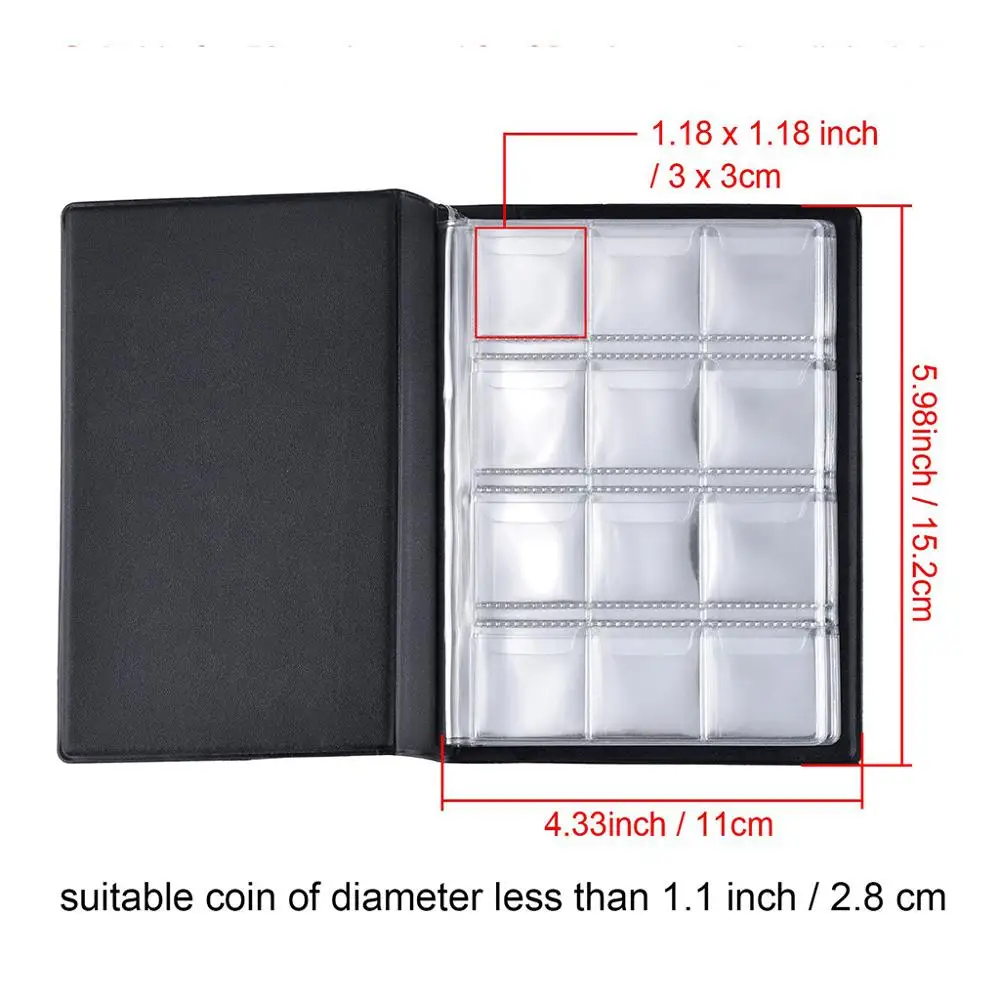 Ludlz 120 Pockets Coin Album, Souvenir Penny Book, Coins Collection Holder,  Ideal for Pennies Collecting Passport, Hobby Coin Collector, Money Specie