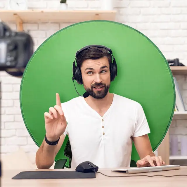 75/110cm Green Screen Photography Props Portable Chroma Key Background Photos For YouTube Video Studio Reflector Backdrop Cloth 4