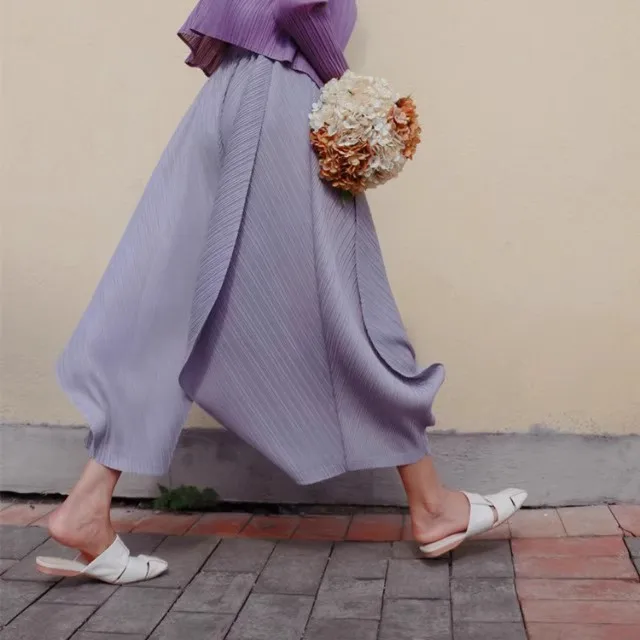 Miyake Pleated Loose Causal Wide Leg Pants