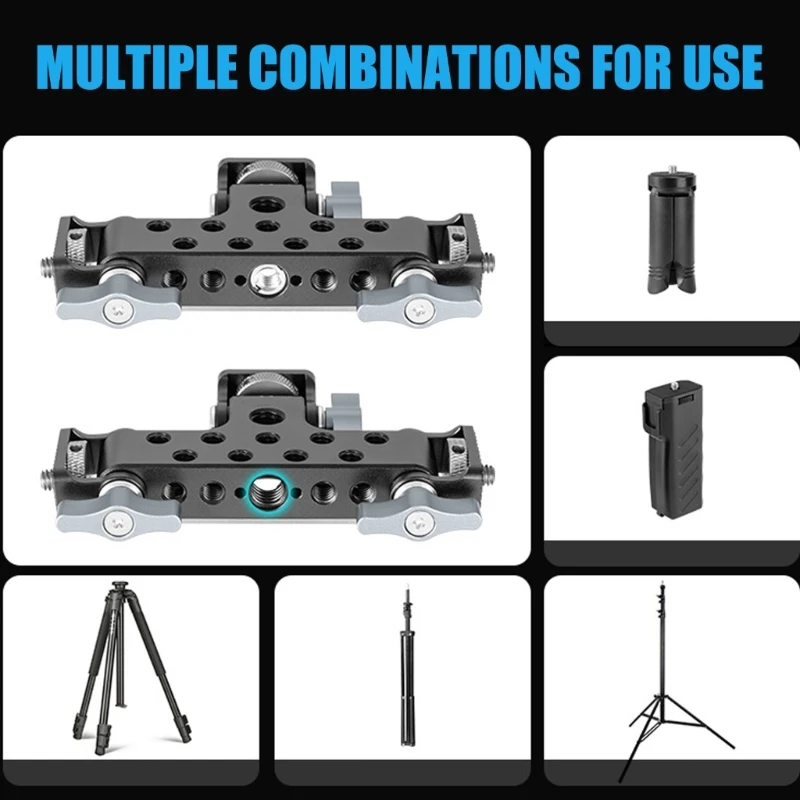 Adjustable Tripod PTZ Base with Multiple Screw Port Compatible for Various Stands Enhancing Photography Needs