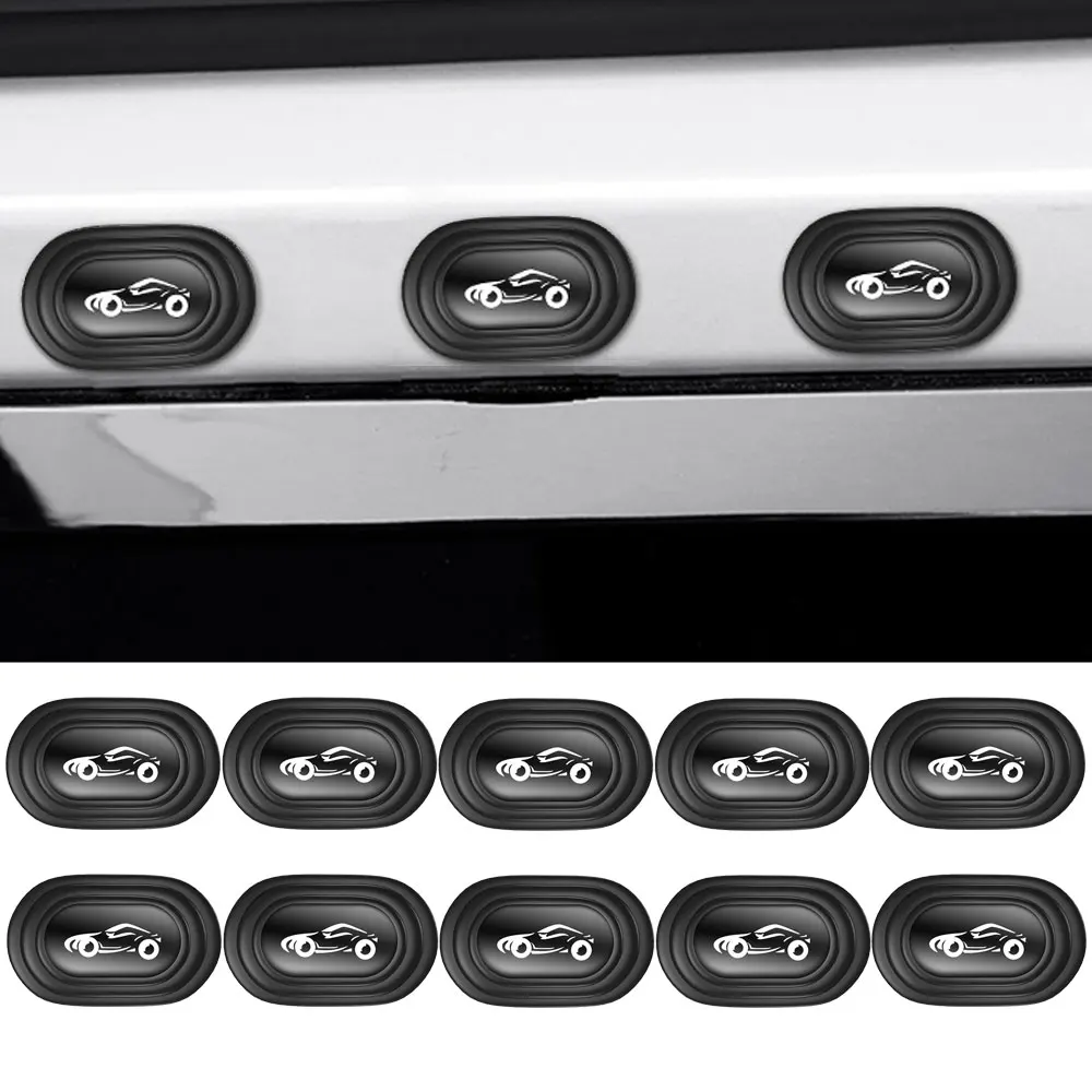 

10Pcs Car Door Bumper Protector Stickers Shock Absorbing Mute Shock Noise Gaskets Bumper Protector Car Exterior Accessories