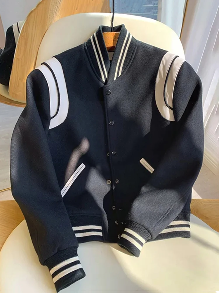 

Panelled Color Baseball Jackets Female Casual Women's spring jacket Street Short Coats Women outwear