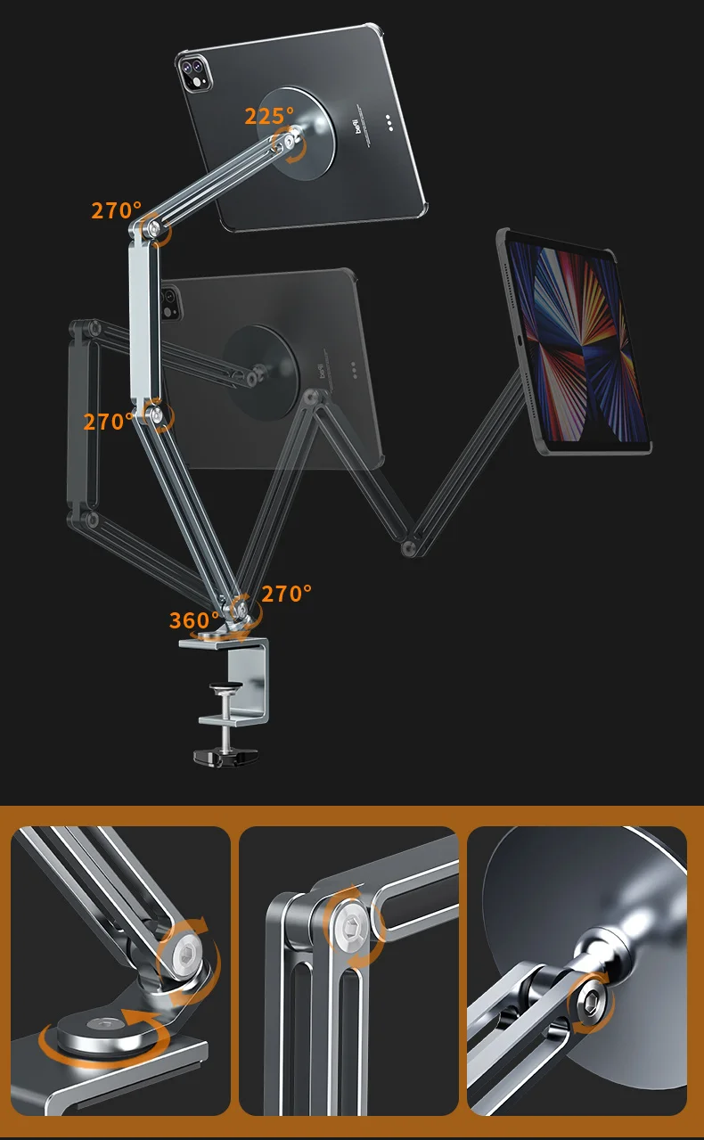 Artpowers Tablet Holder Foldable Pad Stand Support For Bed Desk For Ipad 10 11 12 Pro