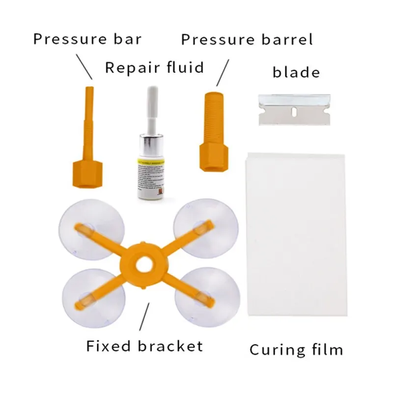 Windshield Repair Kit Quick Fix Car Cracked Glass Windscreen Repair Tool Resin Sealer DIY Auto Window Screen Polishing