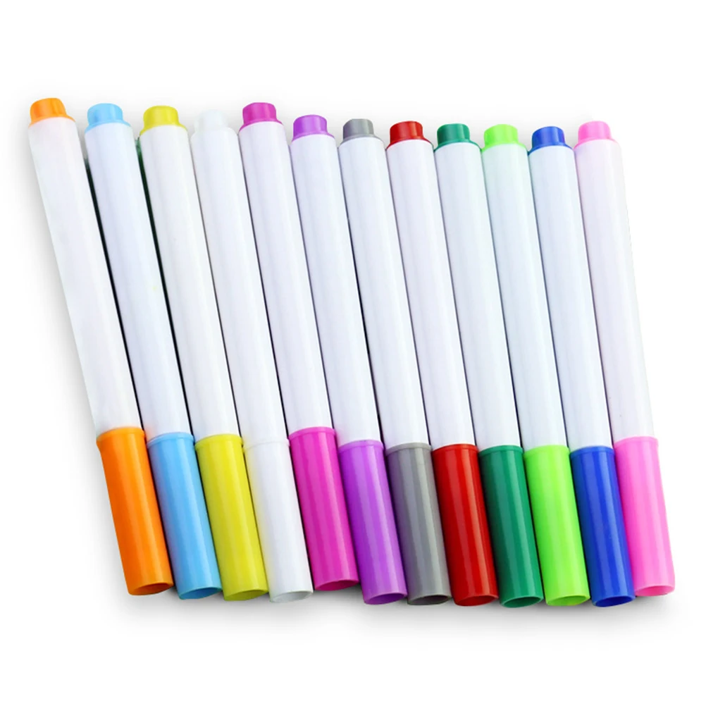 24 Pcs Colour Pencil Water-soluble Chalk Teaching Chalkboard Dustless Erasable Solid