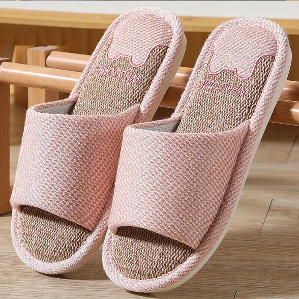 Bathroom Linen slippers Home Slippers Women Men Fashion Soft Sole PVC Indoor Slides Sandals Summer Non-slip Flip Shoes 02