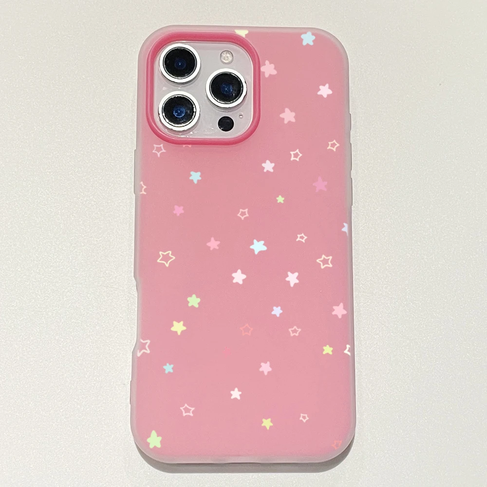 Cute Colorful Star Case for Samsung Galaxy S26 S25 S24 S23 Ultra A57 A37 A56 A55 A54 A53 A17 5G A36 A35 A34 S21FE S22 Plus Cover