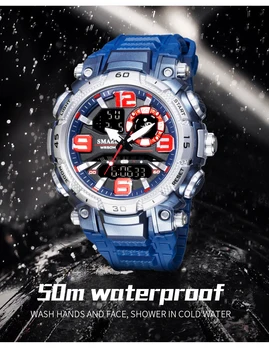 Quartz Watch For Men SMAEL Watch Waterproof Stopwatch LED Watches Male Clock 1921 Sport Watches Men Relogio Masculino Digital 1