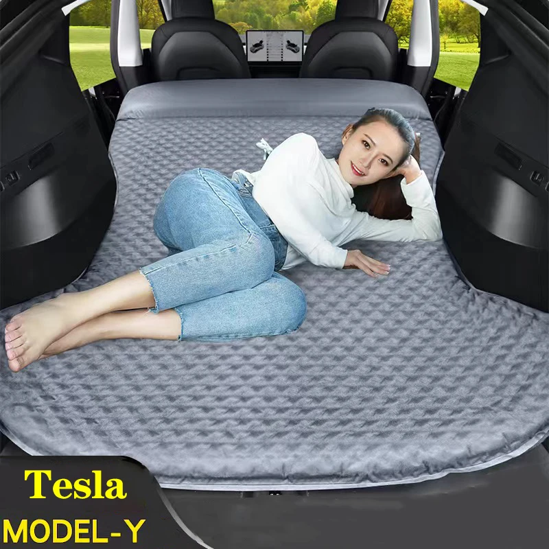 Car Travel Bed For Tesla Model Y Automobile Sleeping Camping Accessoires Auto  Mattress Inflatable Bed матрас для автомобиля 에어매트 - AliExpress