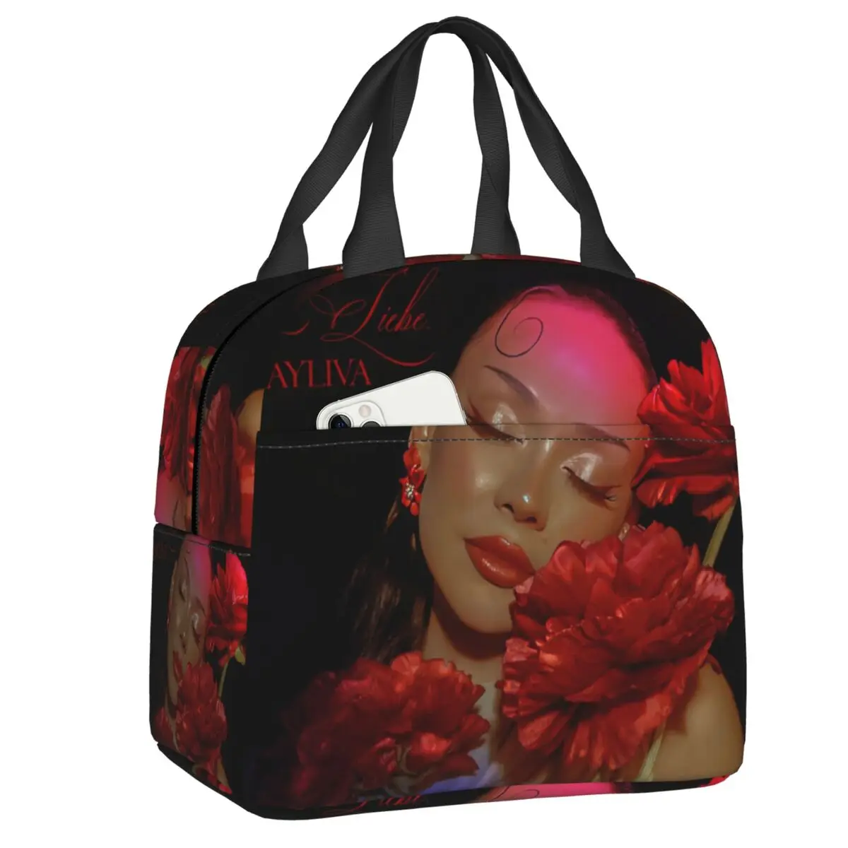 Ayliva In Liebe Insulated Lunch Bag for Women Resuable Music Singer Cooler Thermal Lunch Tote Kids School Children