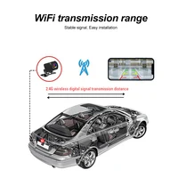 Caméra de recul de voiture étanche sans fil, Wifi, HD, résistant à 170, sauvegarde, 12V, 24V, Android, iOS 4